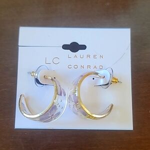 LC Lauren Conrad gold hoop earrings